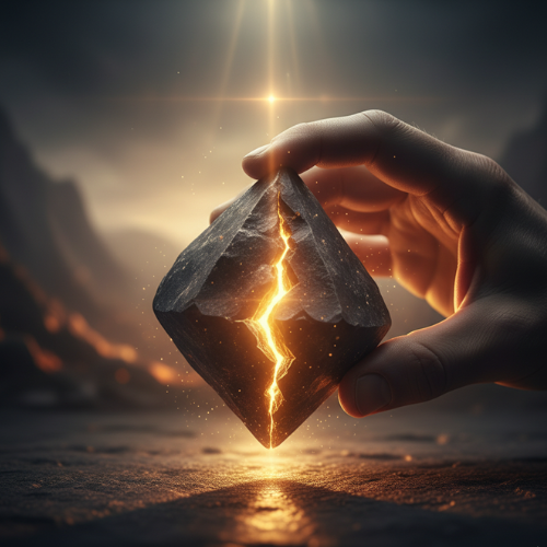 Diamante bruto sendo lapidado